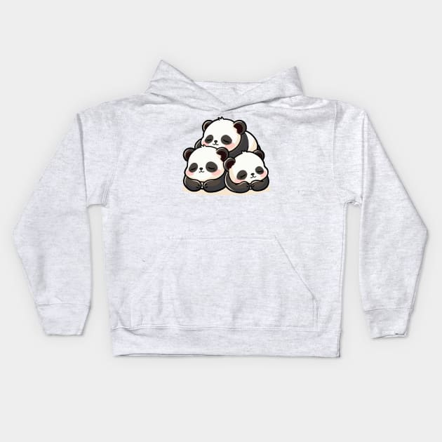 Panda Pals Kids Hoodie by FanFreak
